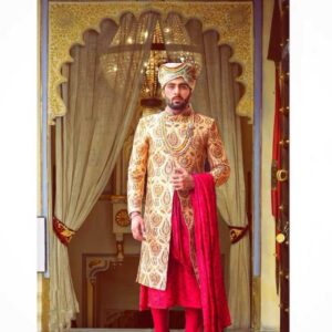 Mridul Madhok in groom dress