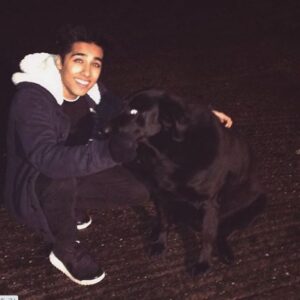 chaneil kular with his dog