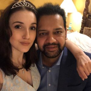 Natalya iliana with her husband rahul mahajan