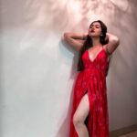 reem shaikh looking hot in red dress